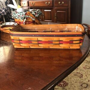 Longaberger 1993 Crisco American Baking Celebration Bread Basket & plastic Liner